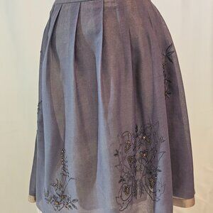 Journal purple skirt with embroidery and beats size 14      S32